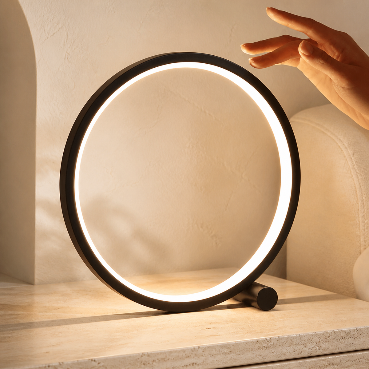 LightCircle minimalist table lamp