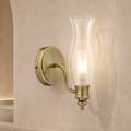 Vestry 1 Light Wall Light Antique Brass IP44