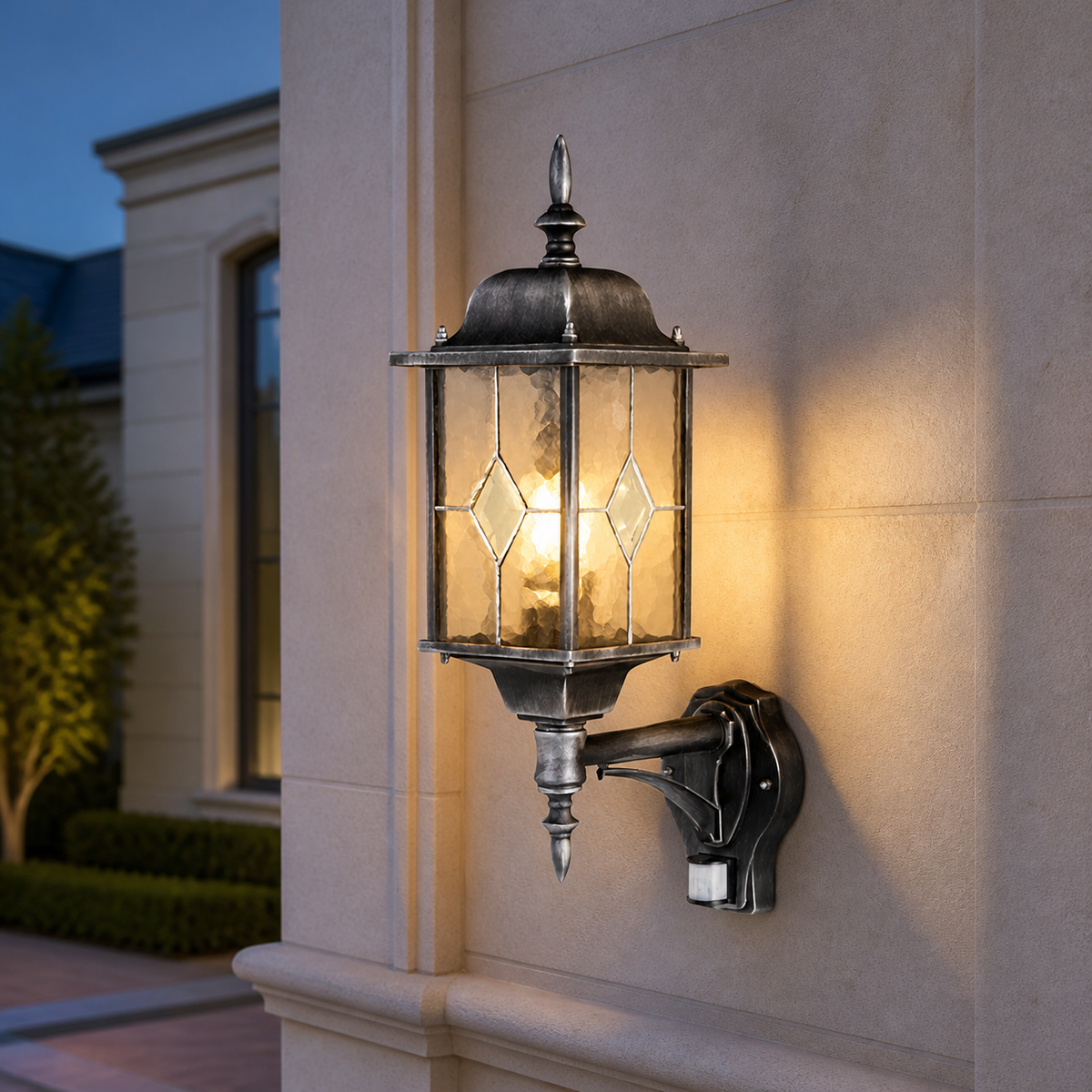 Wexford 1 Light Up Wall Lantern With PIR