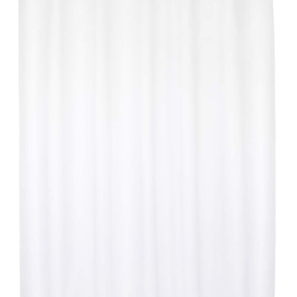 Waterproof Fabric Shower Curtain or Liner Microfiber - Soft Cloth & Hotel Quality, Machine Washable White Shower Curtain Liner for Bath Tub, 72x72 Inches